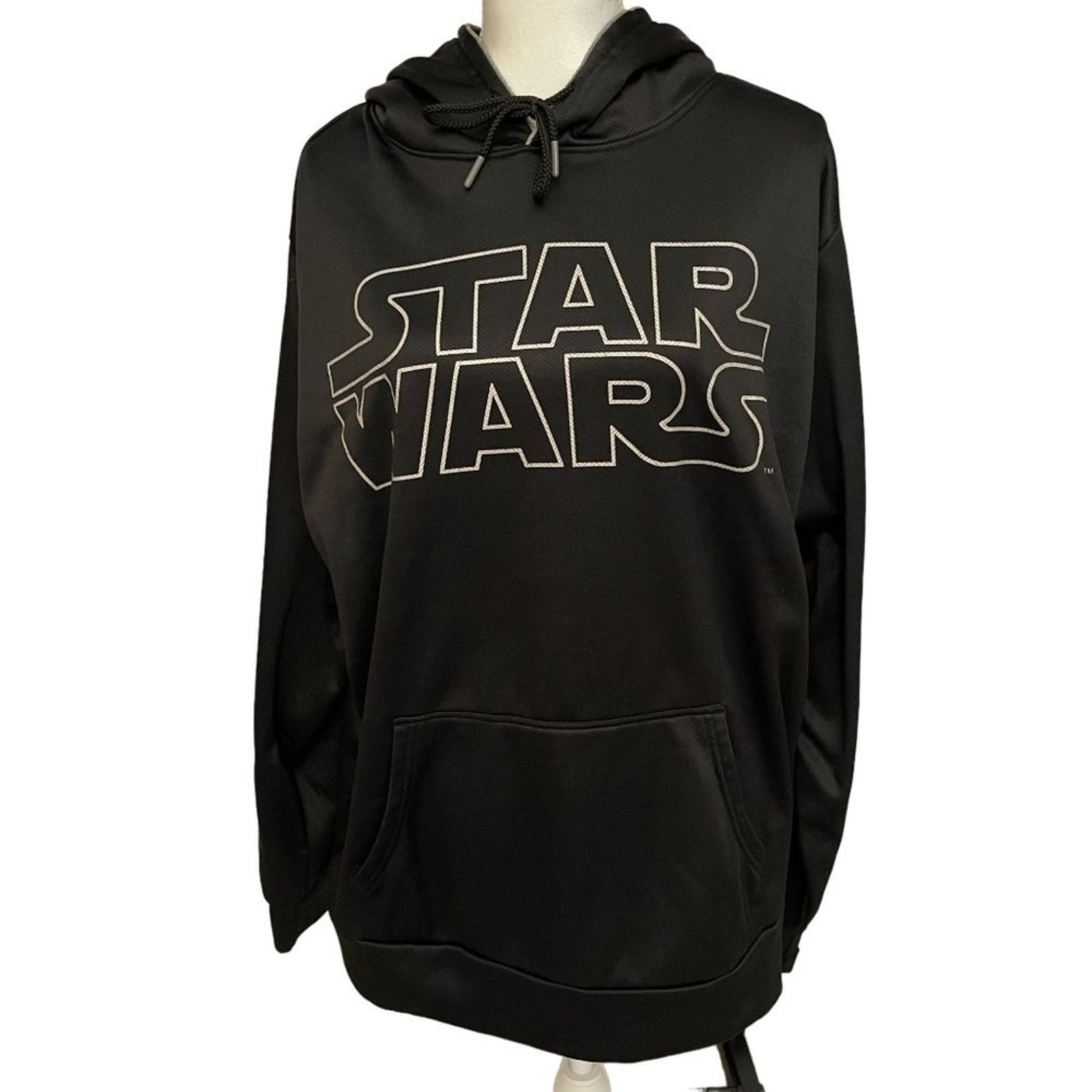 Star Wars Black Hoodie Sweatshirt Jacket Front Pockets Size Xl (46/48)